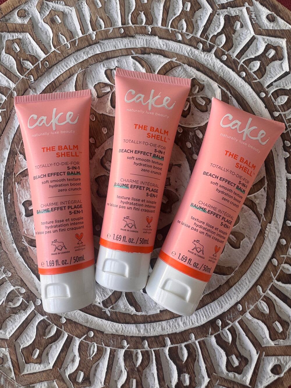 Cake The Balm Shell 5-in-1 Beach Effect Balm 1.69 oz Lot of 3